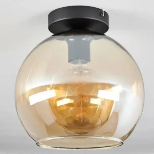 hofstein Plafonnier Verre 25 cm Koyoto Ambre, 1 lumière* Lampes En Verre