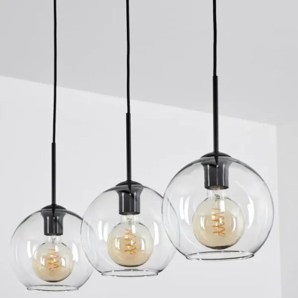 hofstein Plafonnier Verre 20 cm Koyoto Clair, 3 lumières* Lampes En Verre