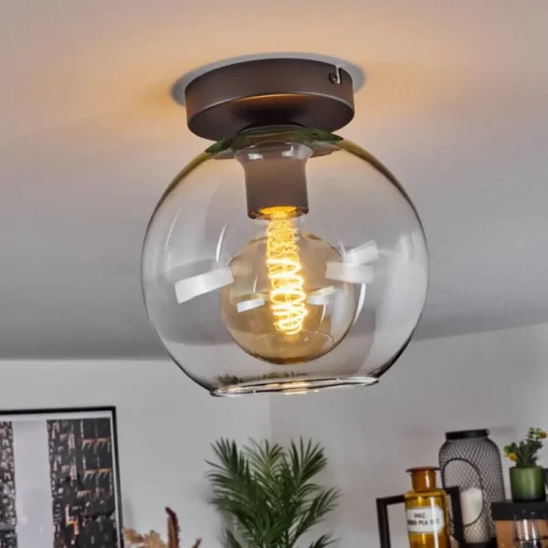 hofstein Plafonnier Verre 20 cm Koyoto Clair, 1 lumière* Lampes En Verre