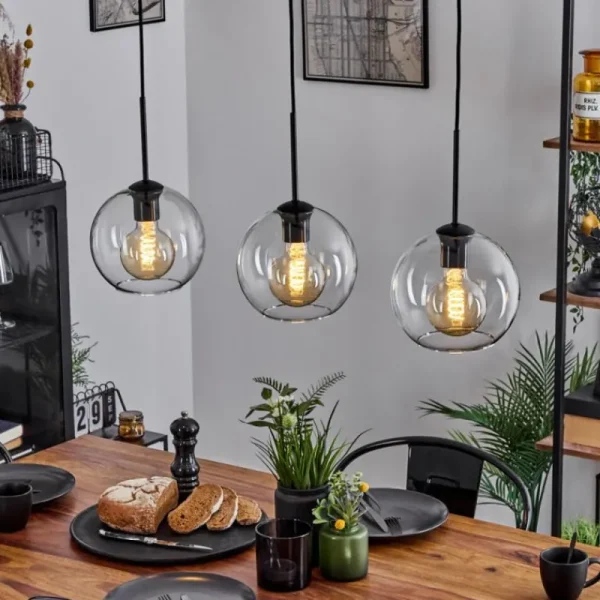 hofstein Plafonnier Verre 20 cm Koyoto Clair, 3 lumières* Lampes En Verre