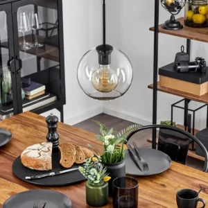 hofstein Plafonnier Verre 20 cm Koyoto Clair, 1 lumière* Lampes En Verre