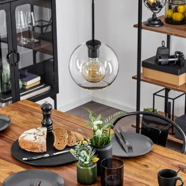 hofstein Plafonnier Verre 20 cm Koyoto Clair, 1 lumière* Lampes En Verre