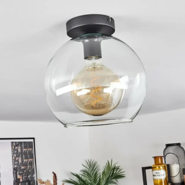 hofstein Plafonnier Verre 25 cm Koyoto Clair, 1 lumière* Lampes En Verre