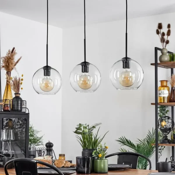 hofstein Plafonnier Verre 20 cm Koyoto Clair, 3 lumières* Lampes En Verre