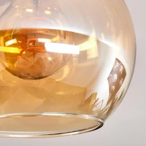 hofstein Plafonnier Verre 15cm Montgomery Écru, Noir, 4 lumières* Lampes Modernes
