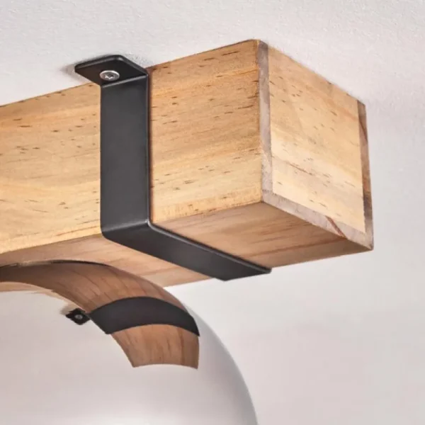hofstein Plafonnier Verre 15cm Montgomery Écru, Noir, 4 lumières* Lampes Modernes