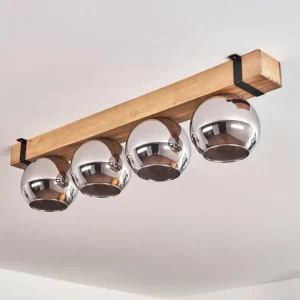 hofstein Plafonnier Verre 15cm Montgomery Écru, Noir, 4 lumières* Lampes Modernes