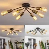 hofstein Plafonnier Vestjelland Laiton, Noir, 6 lumières* Lampes Modernes