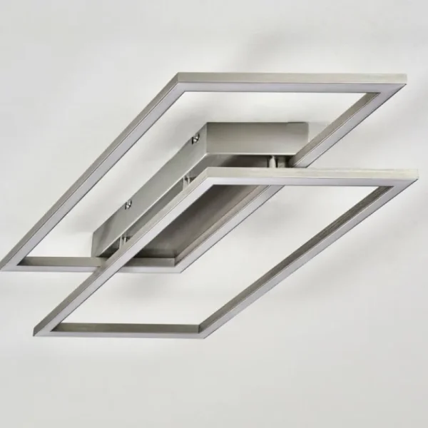 hofstein Plafonnier Veyrier LED Acier brossé, 2 lumières* Lampes Modernes