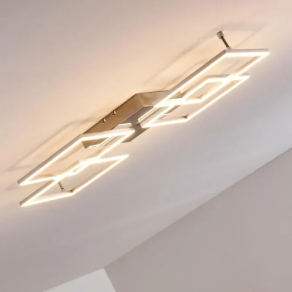 hofstein Plafonnier Veyrier LED Acier brossé, 4 lumières* Lampes Modernes
