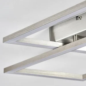 hofstein Plafonnier Veyrier LED Acier brossé, 2 lumières* Lampes Modernes