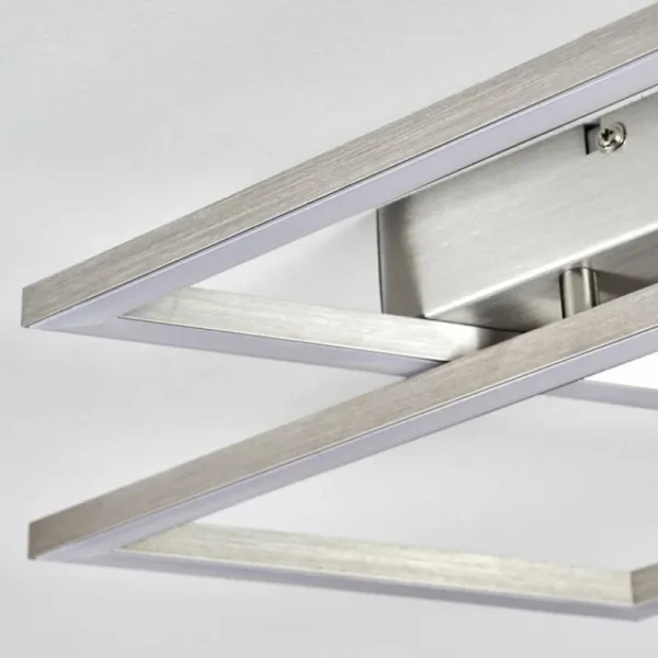 hofstein Plafonnier Veyrier LED Acier brossé, 2 lumières* Lampes Modernes