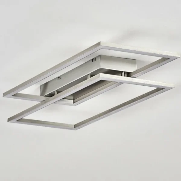 hofstein Plafonnier Veyrier LED Acier brossé, 2 lumières* Lampes Modernes