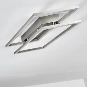 hofstein Plafonnier Veyrier LED Acier brossé, 2 lumières* Lampes Modernes