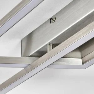 hofstein Plafonnier Veyrier LED Acier brossé, 2 lumières* Lampes Modernes