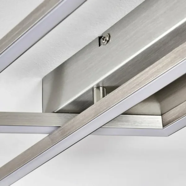 hofstein Plafonnier Veyrier LED Acier brossé, 2 lumières* Lampes Modernes