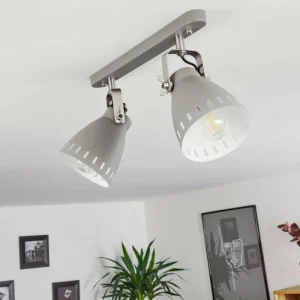 hofstein Plafonnier Vlissingen Chrome, Gris, 2 lumières* Lampes Modernes