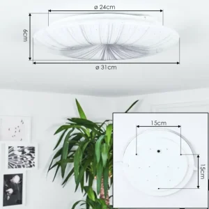 hofstein Plafonnier Vogorno LED Blanc, 1 lumière* Lampes Modernes
