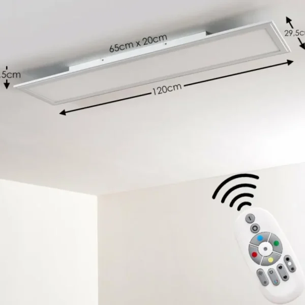 hofstein Plafonnier Voisines LED Blanc, 1 lumière, Télécommandes, Changeur de couleurs* Lampes Modernes