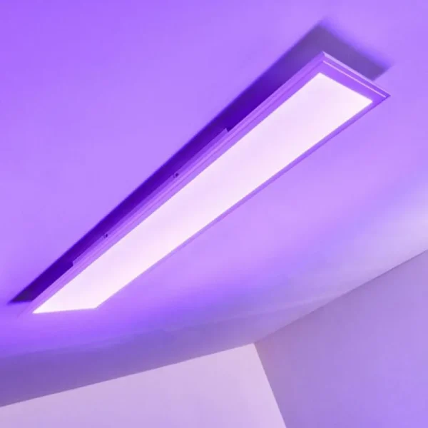 hofstein Plafonnier Voisines LED Blanc, 1 lumière, Télécommandes, Changeur de couleurs* Lampes Modernes
