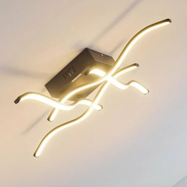 hofstein Plafonnier Voltti LED Noir, 4 lumières* Lampes Modernes