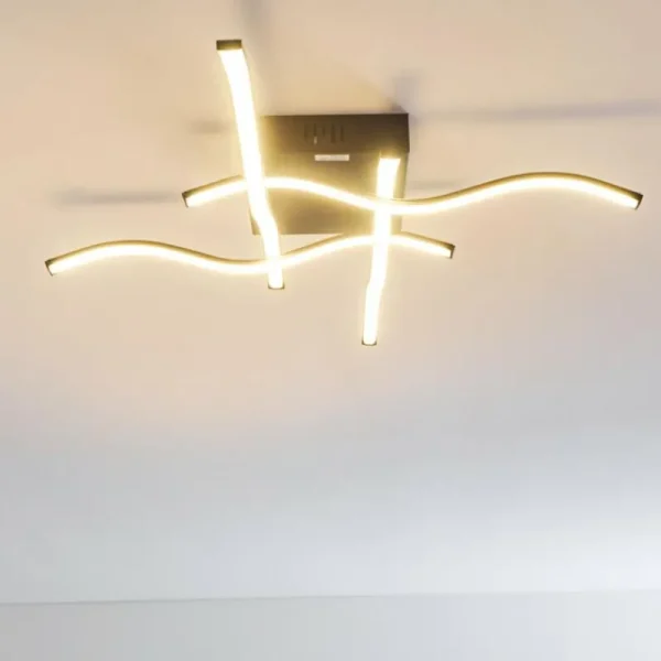 hofstein Plafonnier Voltti LED Noir, 4 lumières* Lampes Modernes