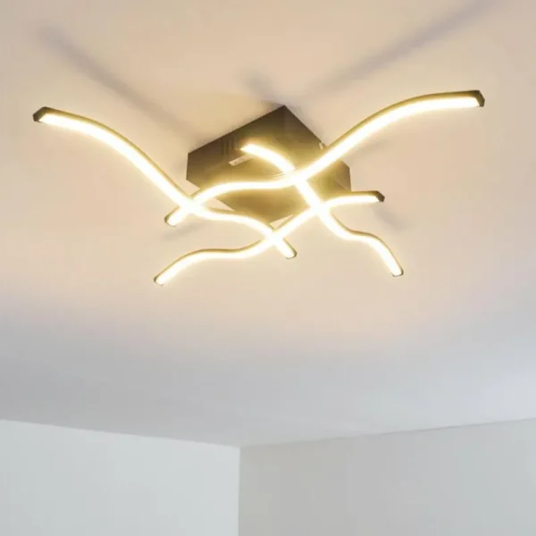hofstein Plafonnier Voltti LED Noir, 4 lumières* Lampes Modernes