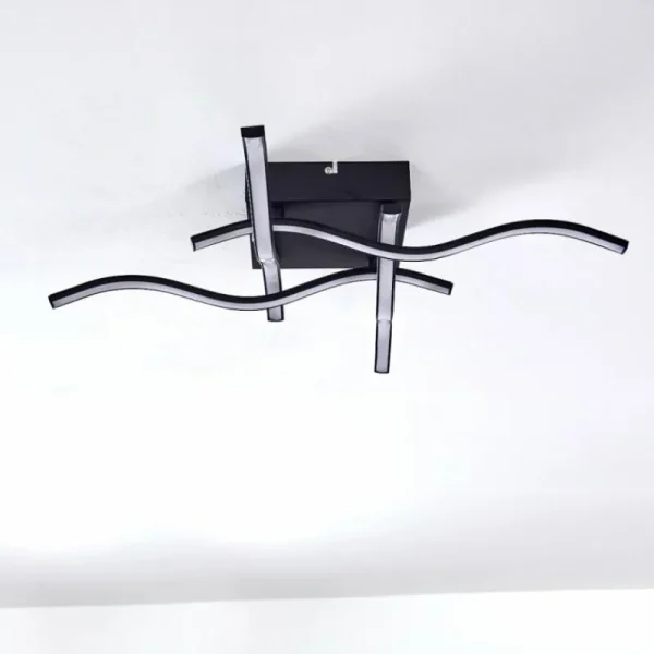 hofstein Plafonnier Voltti LED Noir, 4 lumières* Lampes Modernes