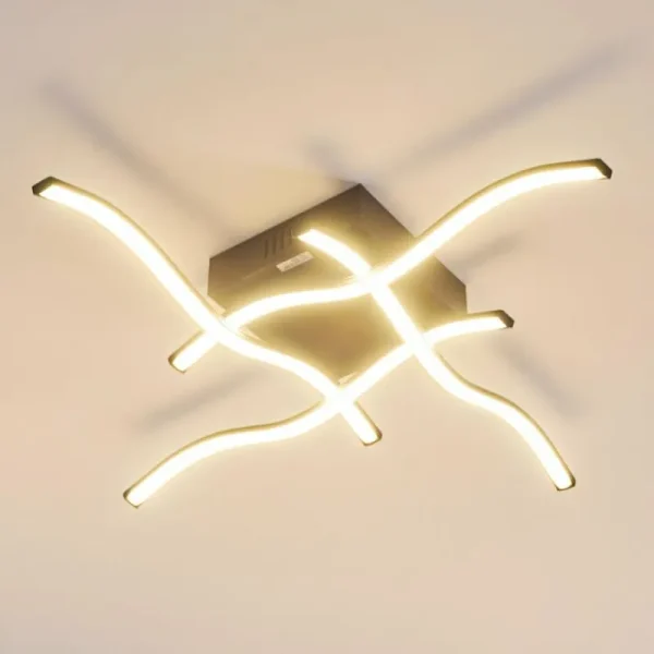 hofstein Plafonnier Voltti LED Noir, 4 lumières* Lampes Modernes