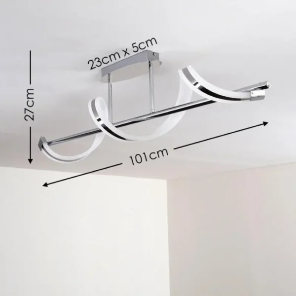 hofstein Plafonnier Vora LED Chrome, 1 lumière* Lampes Modernes