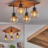 hofstein Plafonnier Vouhet Brun, Couleur bois, Noir, 4 lumières* Lampes Modernes