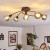 hofstein Plafonnier Warga LED Bronze, 5 lumières* Lampes En Verre