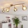 hofstein Plafonnier Warga LED Nickel mat, 4 lumières* Lampes En Verre