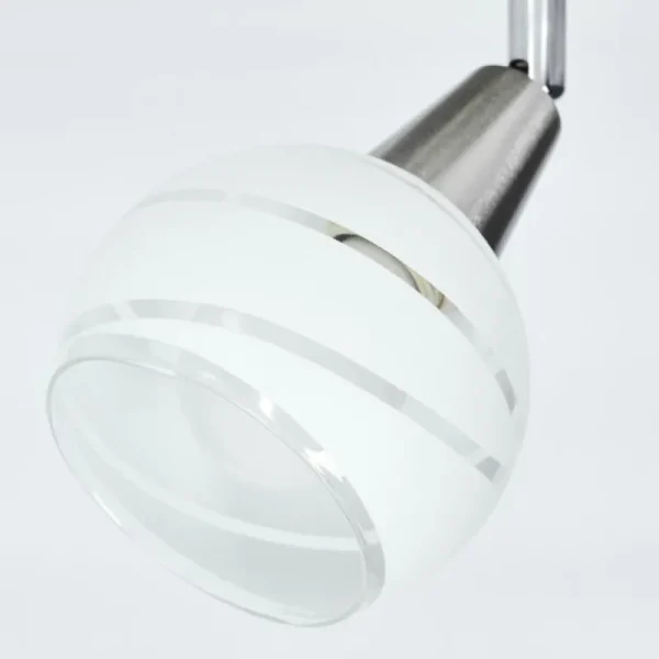 hofstein Plafonnier Warga LED Nickel mat, 1 lumière* Lampes En Verre