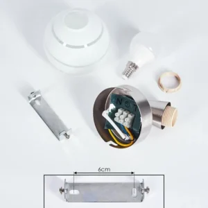 hofstein Plafonnier Warga LED Nickel mat, 1 lumière* Lampes En Verre