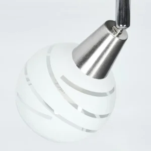 hofstein Plafonnier Warga LED Nickel mat, 1 lumière* Lampes En Verre