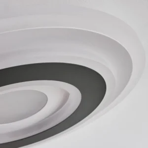hofstein Plafonnier Wawo LED Gris, Blanc, 1 lumière, Télécommandes* Lampes Modernes