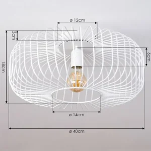 hofstein Plafonnier Wemude Blanc, 1 lumière* Lampes Modernes