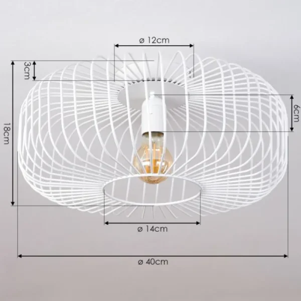 hofstein Plafonnier Wemude Blanc, 1 lumière* Lampes Modernes