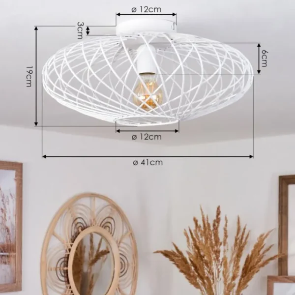 hofstein Plafonnier Wemude Blanc, 1 lumière* Lampes Modernes