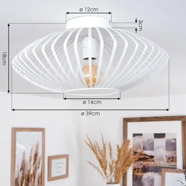 hofstein Plafonnier Wemude Blanc, 1 lumière* Lampes Modernes