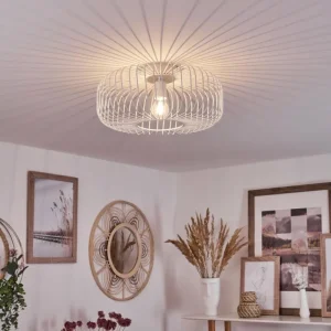 hofstein Plafonnier Wemude Blanc, 1 lumière* Lampes Modernes