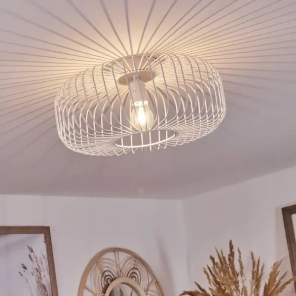 hofstein Plafonnier Wemude Blanc, 1 lumière* Lampes Modernes
