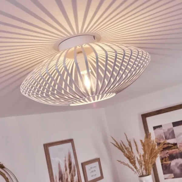 hofstein Plafonnier Wemude Blanc, 1 lumière* Lampes Modernes