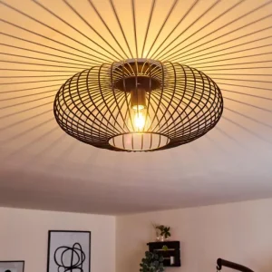 hofstein Plafonnier Wemude Noir, 1 lumière* Lampes Modernes
