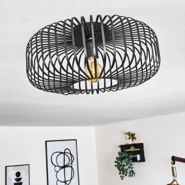 hofstein Plafonnier Wemude Noir, 1 lumière* Lampes Modernes