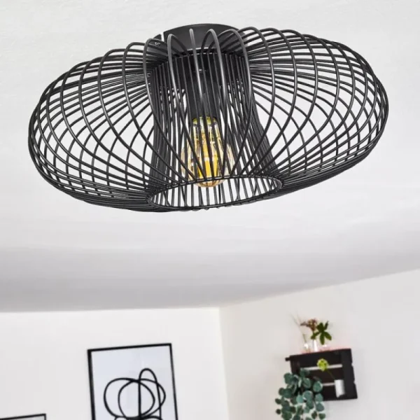 hofstein Plafonnier Wemude Noir, 1 lumière* Lampes Modernes