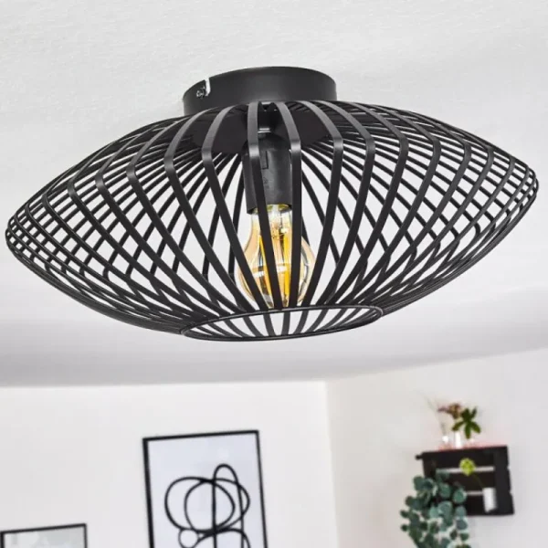 hofstein Plafonnier Wemude Noir, 1 lumière* Lampes Modernes