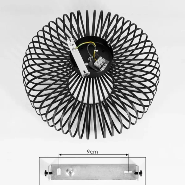 hofstein Plafonnier Wemude Noir, 1 lumière* Lampes Modernes