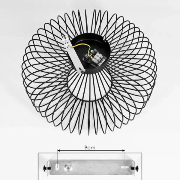 hofstein Plafonnier Wemude Noir, 1 lumière* Lampes Modernes